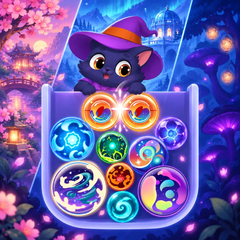 Purr Magic: Merge Balls